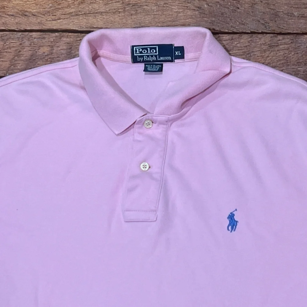 Polo Ralph Lauren Pink Preppy Country Club Short Sleeve Mens Shirt
